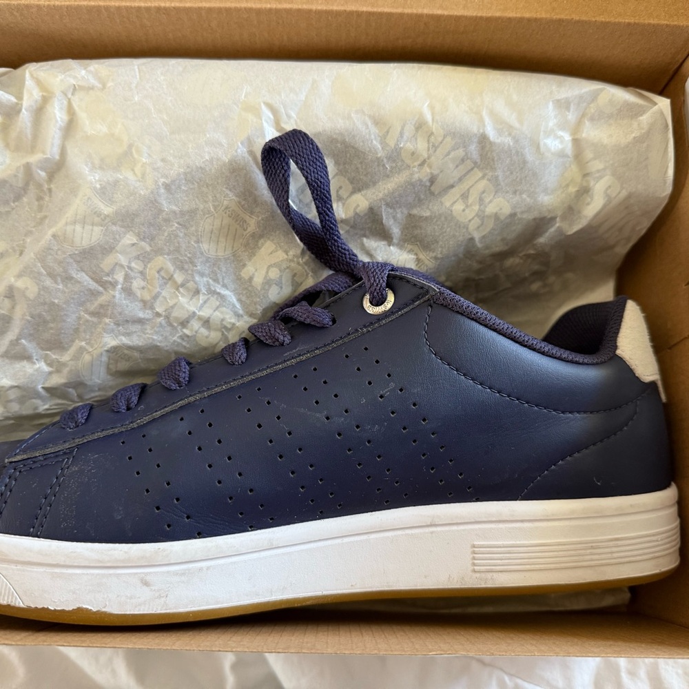 K-Swiss Navy and White Court Casper III Sneakers